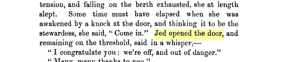 Jed+opened+the+door